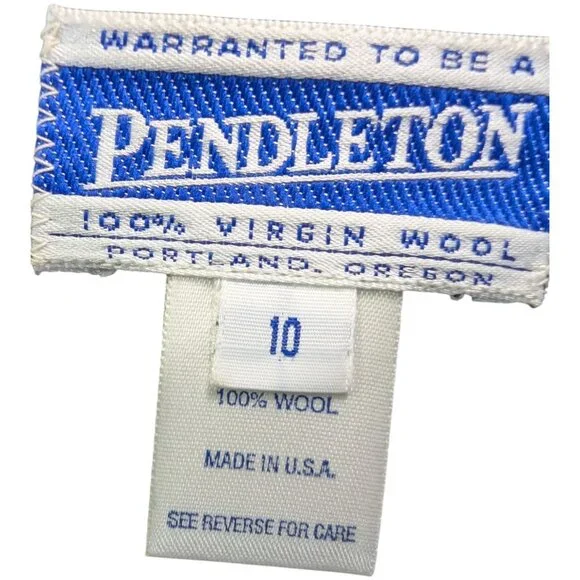 VTG Classic Women's PENDLETON Grey 100% Virgin Wool Blazer Size 10 Made In USA - Picture 2 of 9